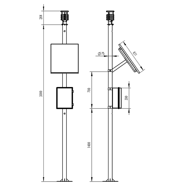 數字式氣象站產品尺寸